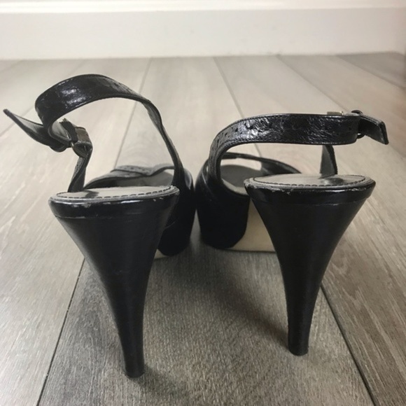 Marc Fisher Peep Toe Black Heels - Picture 4 of 6